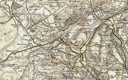 Old map of Bwlchgwyn in 1902-1903