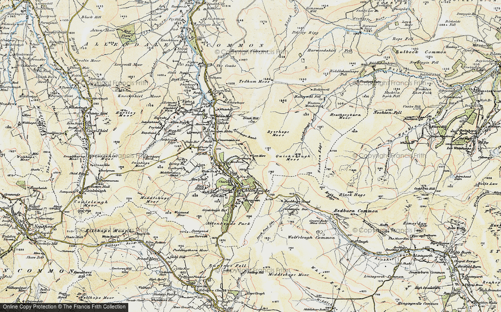 Old Map of Byerhope, 1901-1904 in 1901-1904