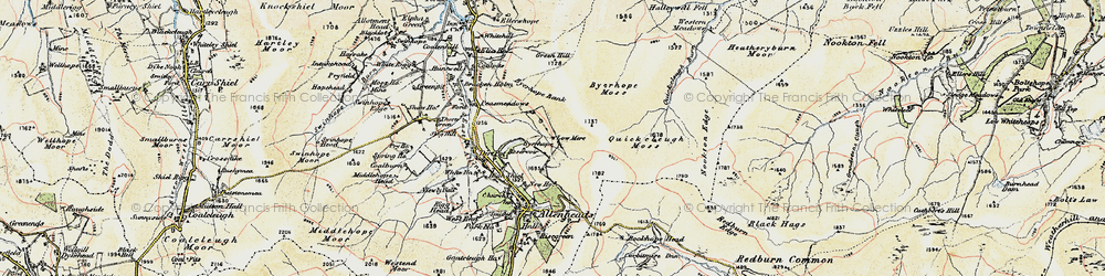 Old map of Byerhope in 1901-1904