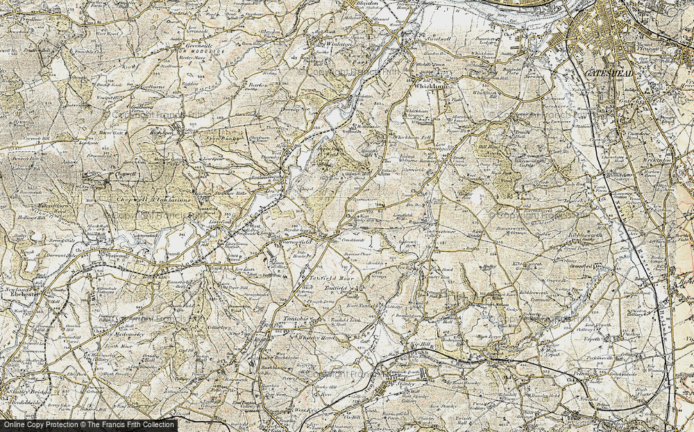 Old Map of Byermoor, 1901-1904 in 1901-1904
