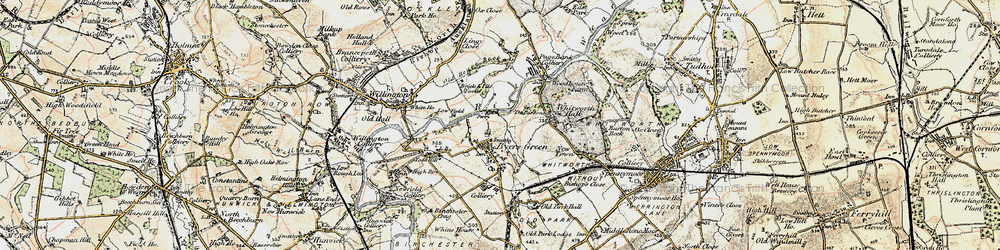 Old map of Byers Green in 1901-1904