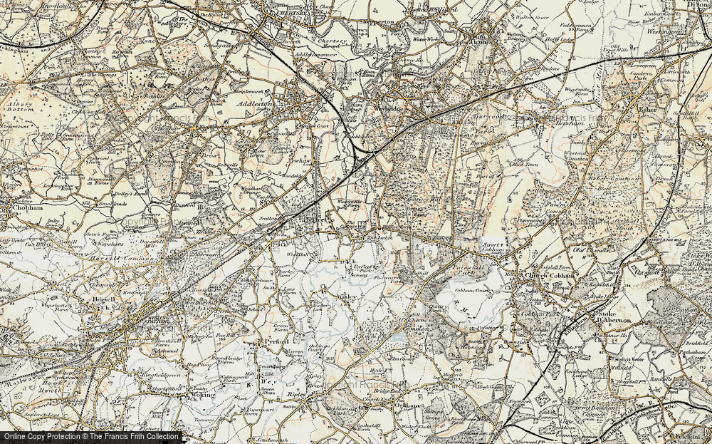 Old Map of Byfleet, 1897-1909 in 1897-1909