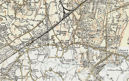 Old map of Byfleet in 1897-1909