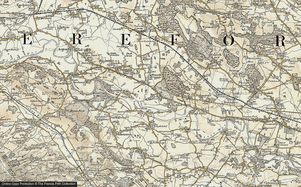 Old Map of Byford Common, 1900-1901 in 1900-1901