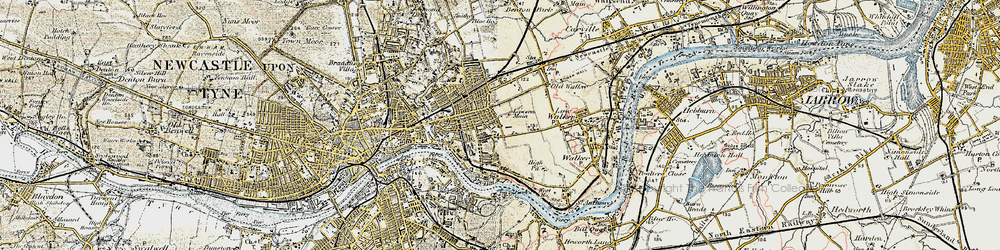 Old map of Byker in 1901-1904