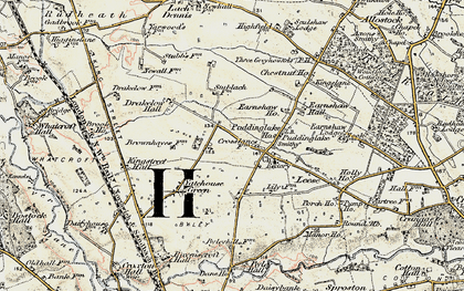 Old map of Byley in 1902-1903