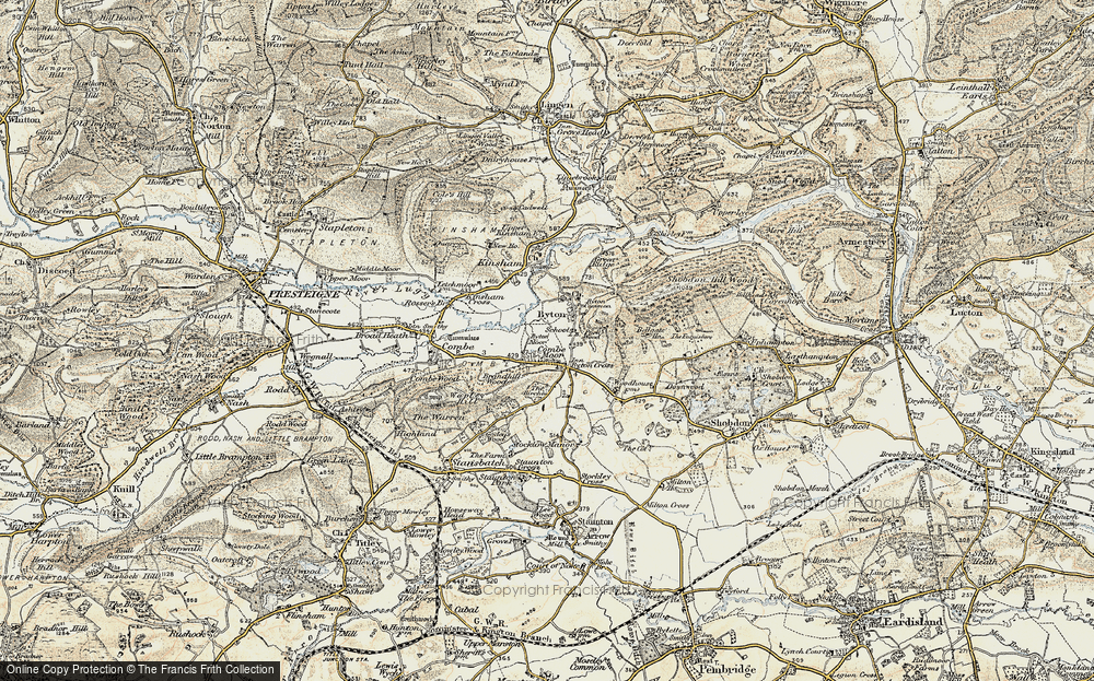 Old Map of Byton Hand, 1900-1903 in 1900-1903