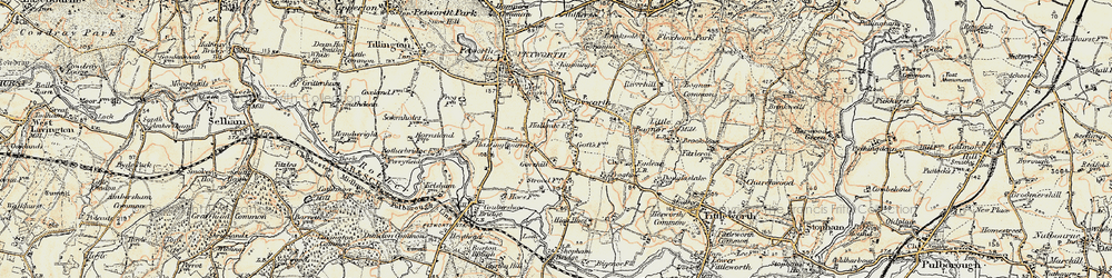 Old map of Byworth in 1897-1900