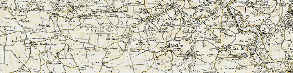 Old map of Babeleigh Barton in 1900