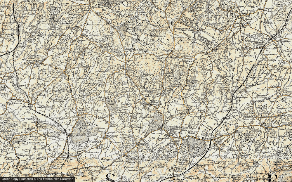 Old Map of Cackle Street, 1898 in 1898
