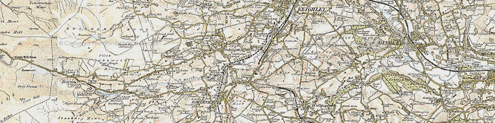 Old map of Cackleshaw in 1903-1904