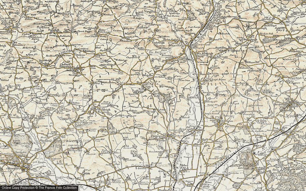 Old Map of Historic Map covering Ashley in 1898-1900