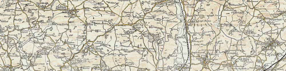 Old map of Ashley in 1898-1900