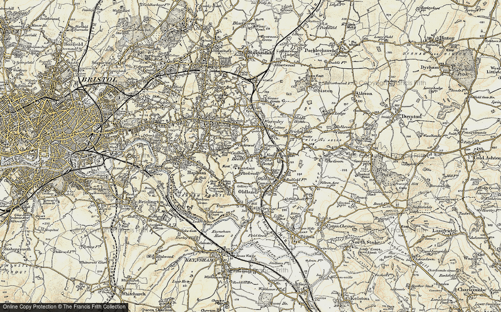 Old Map of Cadbury Heath, 1899 in 1899