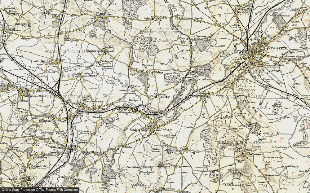 Old Map of Cadeby, 1903 in 1903