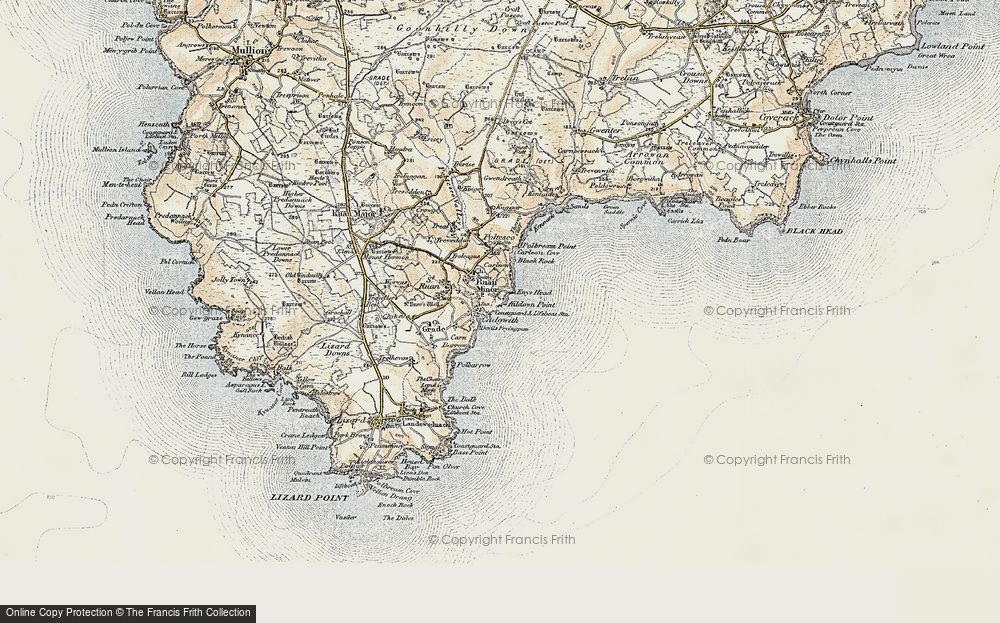 Old Map of Cadgwith, 1900 in 1900