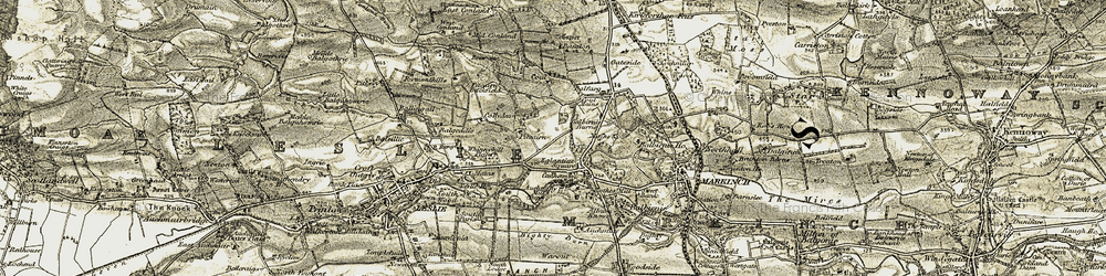 Old map of Cadham in 1903-1908