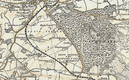 Old map of Braydon Hook in 1897-1899