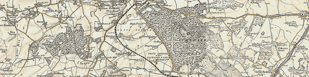 Old map of Braydon Hook in 1897-1899