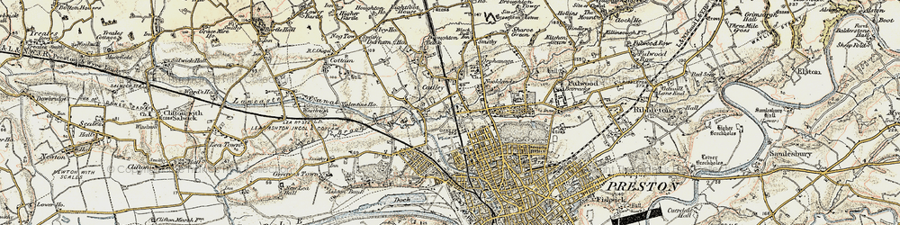 Old map of Cadley in 1903