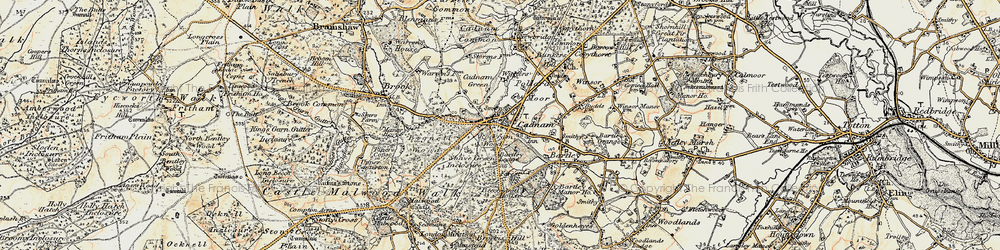 Old map of Cadnam in 1897-1909