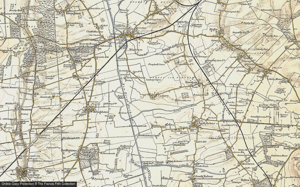 Old Map of Historic Map covering Barrow Ling in 1903-1908