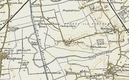 Old map of Cadney in 1903-1908