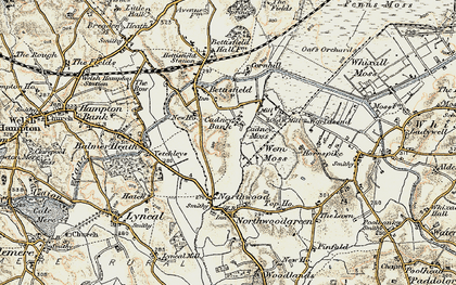 Old map of Cadney Bank in 1902
