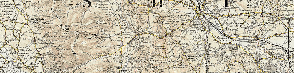 Old map of Cadole in 1902-1903