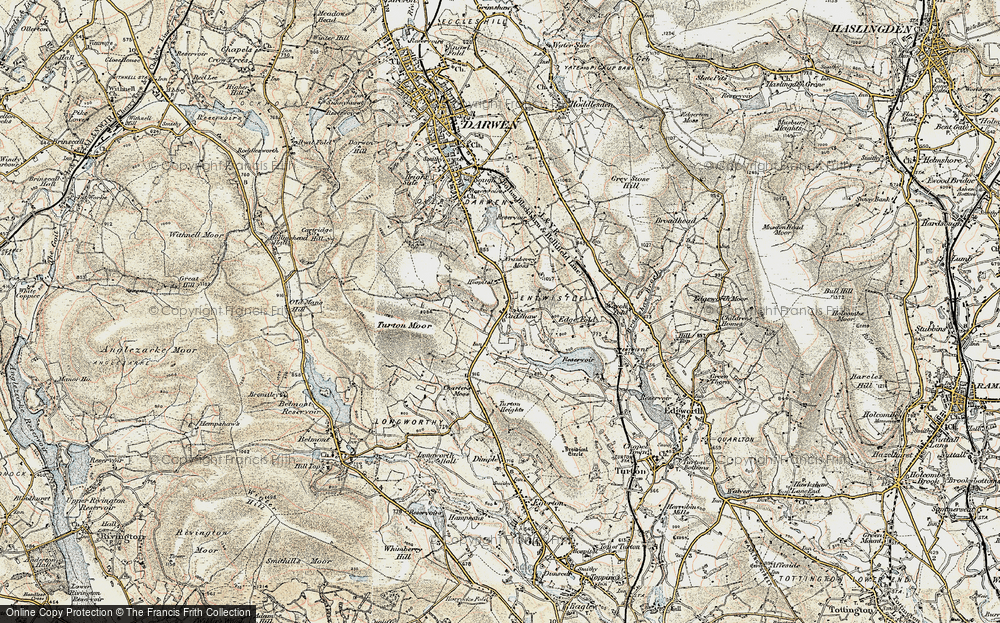 Old Map of Cadshaw, 1903 in 1903