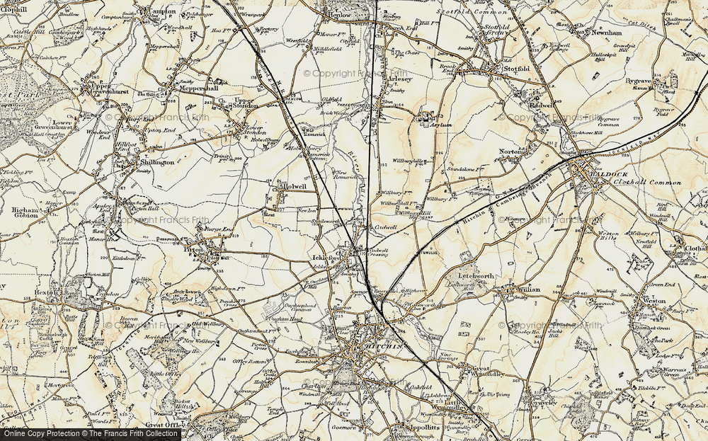 Old Map of Cadwell, 1898-1899 in 1898-1899