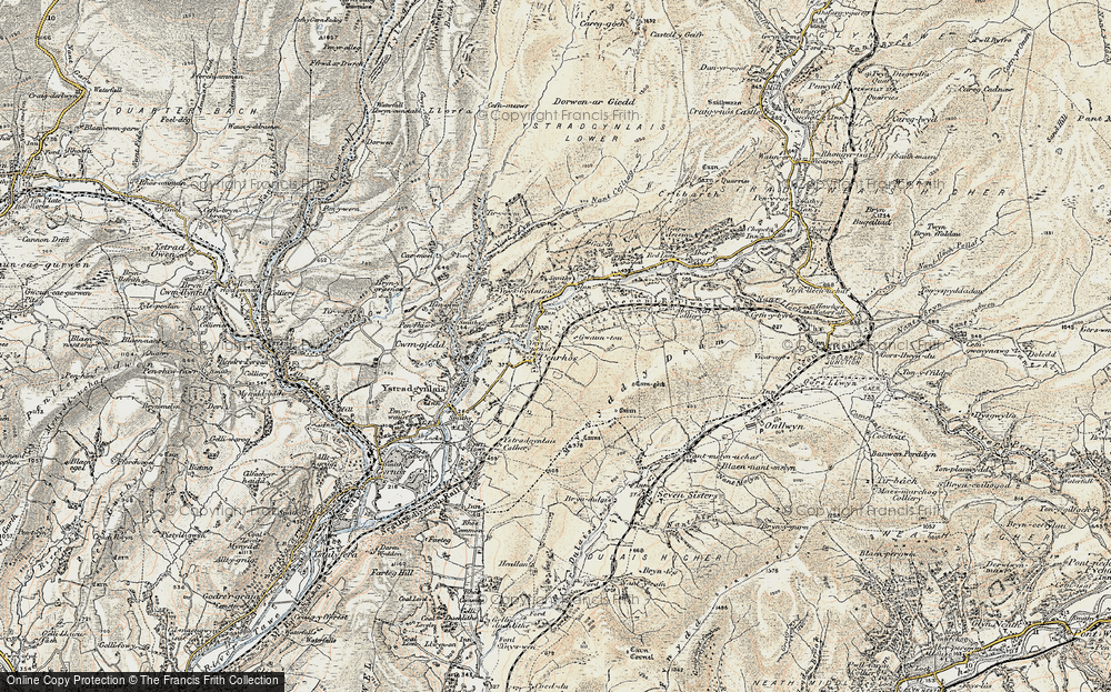 Old Map of Cae'r-bont, 1900-1901 in 1900-1901