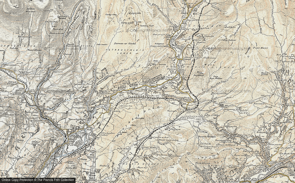 Old Map of Caehopkin, 1900-1901 in 1900-1901