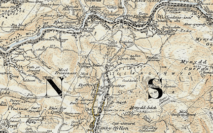 Old map of Caerau in 1900-1901