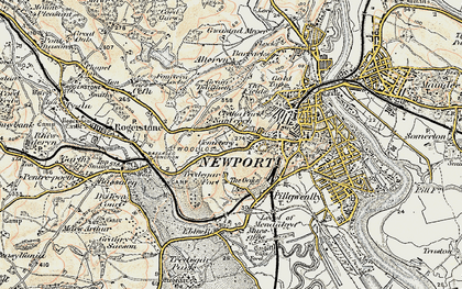 Old map of Caerau Park in 1899-1900