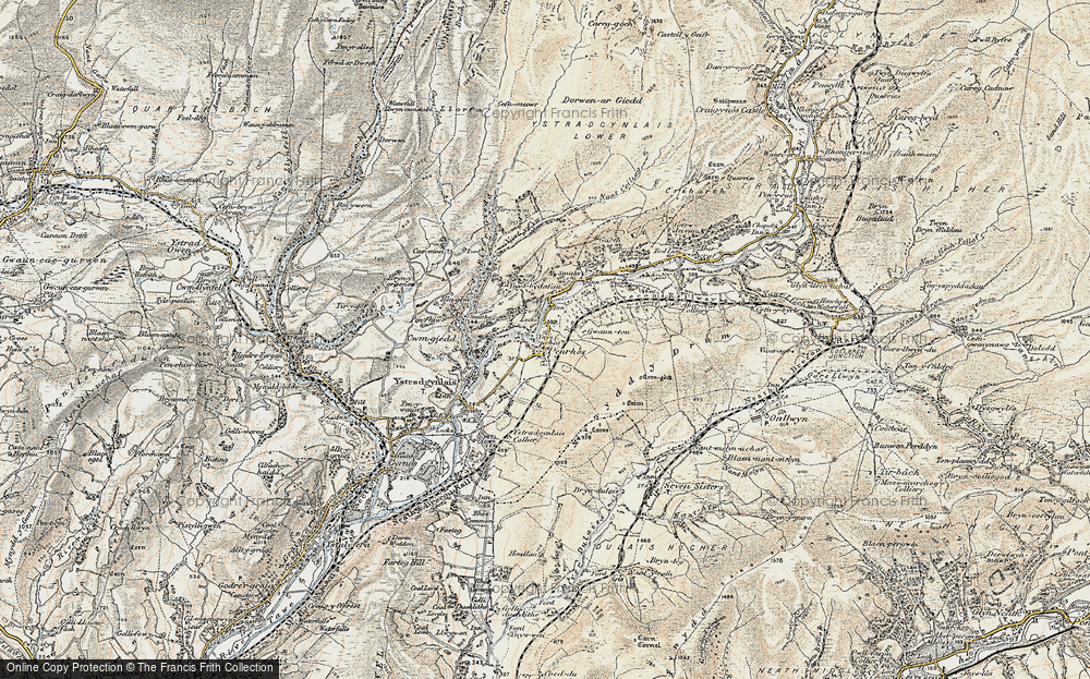 Old Map of Caerbont, 1900-1901 in 1900-1901