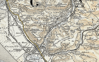 Old map of Caerhendy in 1900-1901