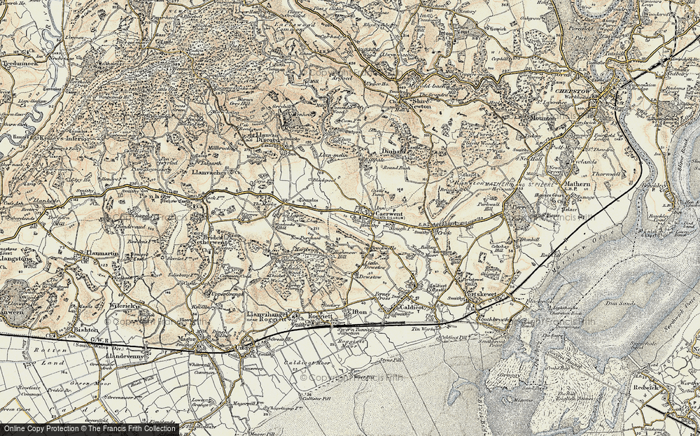Old Map of Caerwent, 1899-1900 in 1899-1900