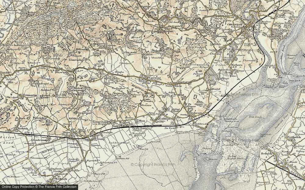 Old Map of Caerwent Brook, 1899-1900 in 1899-1900