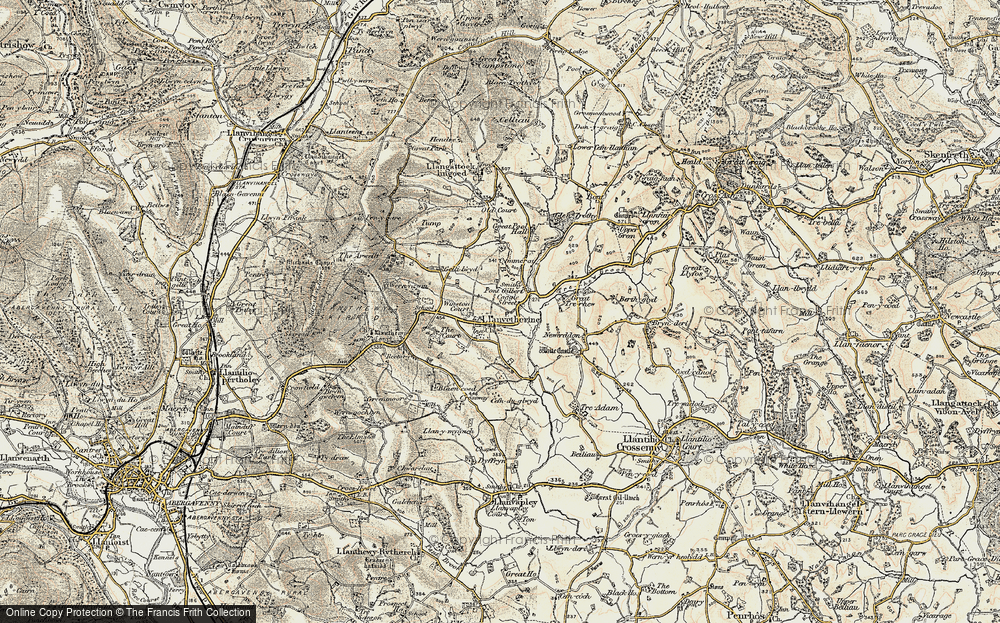 Old Map of Caggle Street, 1899-1900 in 1899-1900