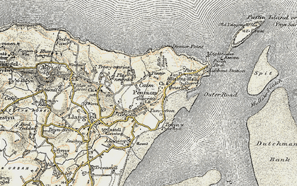 Old map of Caim in 1903-1910