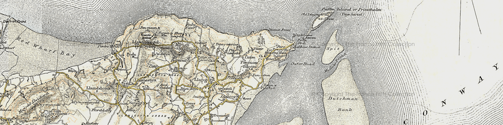 Old map of Caim in 1903-1910