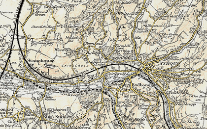 Old map of Cainscross in 1898-1900
