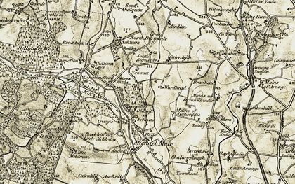 Old map of Drumwhindle in 1909-1910