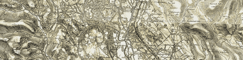 Old map of Bogrie Wood in 1904-1905
