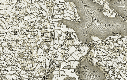 Old map of Bruna Fea in 1912