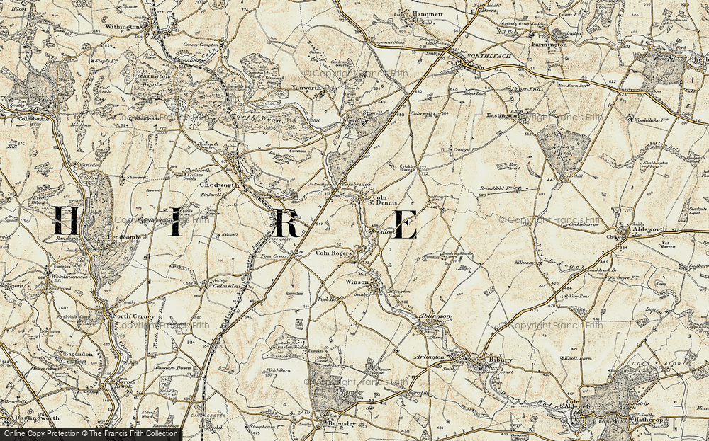 Old Map of Calcot, 1898-1899 in 1898-1899