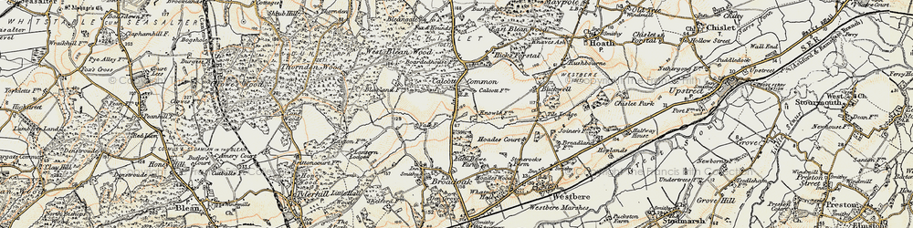 Old map of Brambles Wildlife Park in 1898-1899