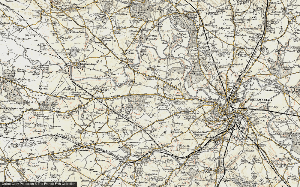 Old Map of Calcott, 1902 in 1902