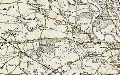 Old map of Calcott in 1902